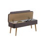 Hanah Home Banco 1501 - 1 Pino Atlántico y Antracita 110 cm (An) x 82.5 cm (Al) x 40 cm (Pr)